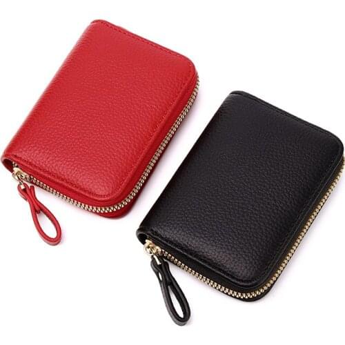 Organ Card Case RFID Anti-theft Lady Card Holder Men Card Case Multifunctional Zipper Small Wallet Lady Women Purse 2021 Fashion