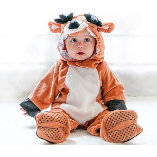 Kid Christmas Elk Davids Deer CosPlay One-Pieces Hat Shoes 3PCS Set Baby Fairy Carnival Disguisement Animal Cosplay Jumpsuit
