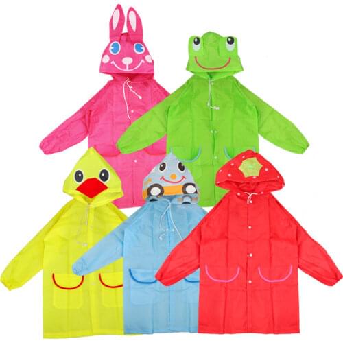 Raincoat Kids Cartoon Animal Style Waterproof Baby for Children Coat wear