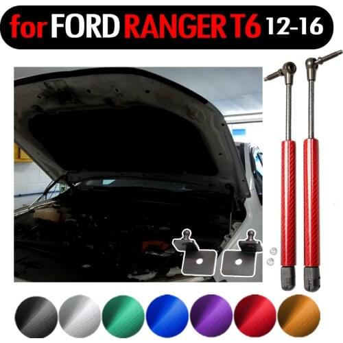 Two Sides Front Hood Bonnet Gas Struts Lift Support Shock Damper for Ford Ranger 2012 2013 2014 2015 2016 Absorber Car Styling