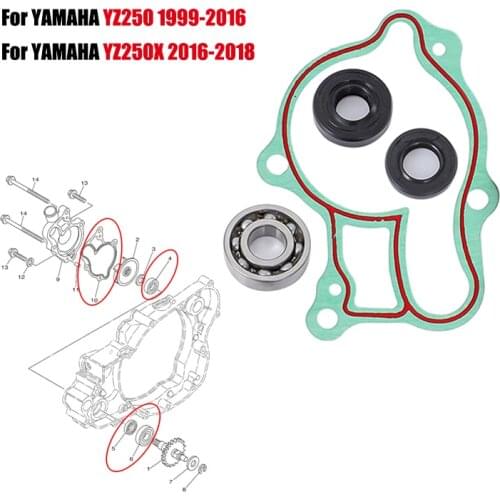 Water Pump Repair Kit Rebuild Gaskets Seals set For YAMAHA YZ250 yz 250 1999 - 2016 YZ250X 2016 2017 2018