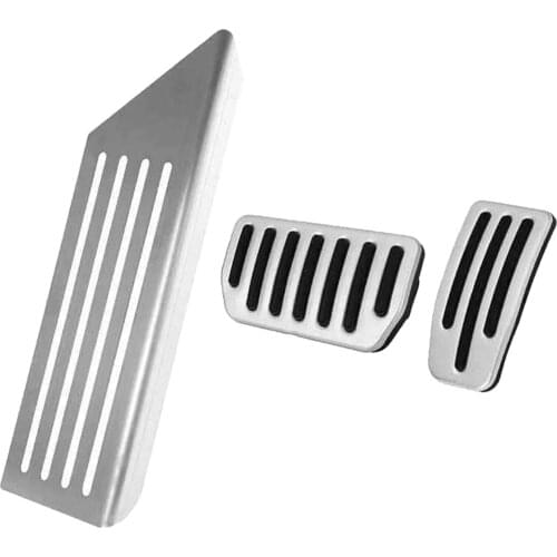 Gas Accelerator Pedal Covers,Anti- No Drilling Brake Foot Pedal Pads Kit 3 pieces/set for Tesla Model 3 2019-2021