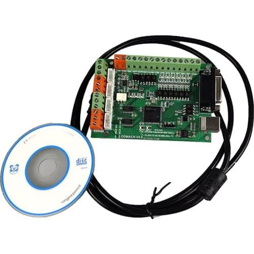 Hot! CNC Mach3 Brand new 4-axis USB simple motion control card for Mach3 125KHz controller breakout interface board driver