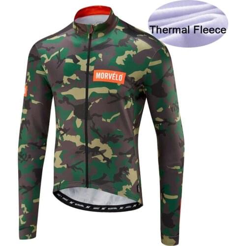 2021 New Morvelo Maillot Ciclismo Cycling Jersey Shirts Long Sleeve Thermal Fleece Winter Road MTB Bike Tops Clothing For Men