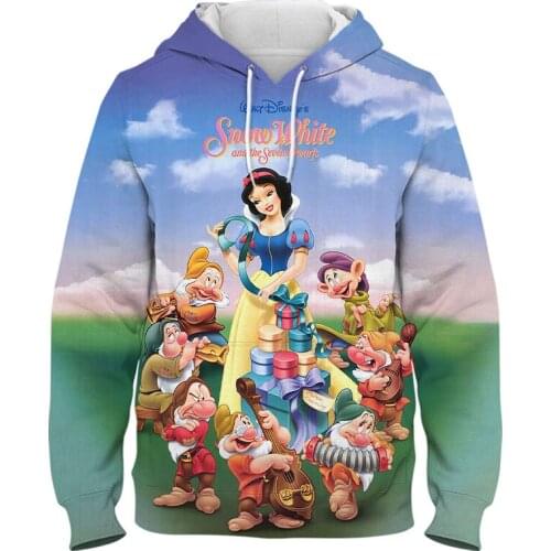New Disney Anime Snow White and the Seven Dwarfs 3D Printed Cool Hoodies Men Women Children Fashion Sweatshirts Streetwear Tops