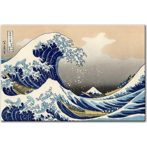 Full Square Diamond Painting The Great Wave of Kanagawa Ukiyoe 5D DIY Diamond Embroidery Landscape Cross Stitch Kit Home Decor