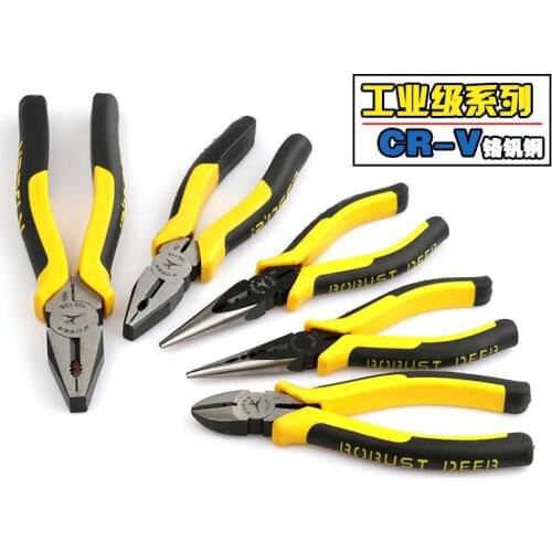 R'DEER tool letters type TPR handle CR-V 6" 8" combination plier/pointed nose plier/oblique nose plier special heat treated
