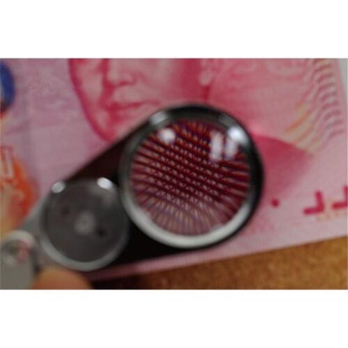 40X25mm Mini Foldable Magnifier Metal Illuminated Magnifying Glass LED Light 875F