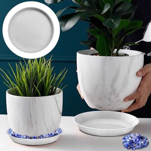 Bevel Edge Wear-resistant Non-permeable Round Flower Pot Planters Pot Tray Succulent Planting Tool Garden Supplies