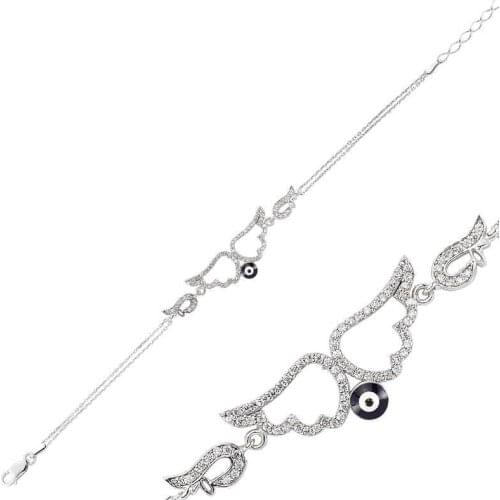 Tevuli 925 Sterling Silver Angel Wing Womens Bracelet