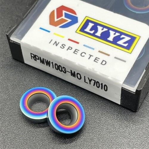 High quality RPMW1003-MO LY7010 nano blue thread insert cemented carbide blade CNC tool blade RPMW1003 MO