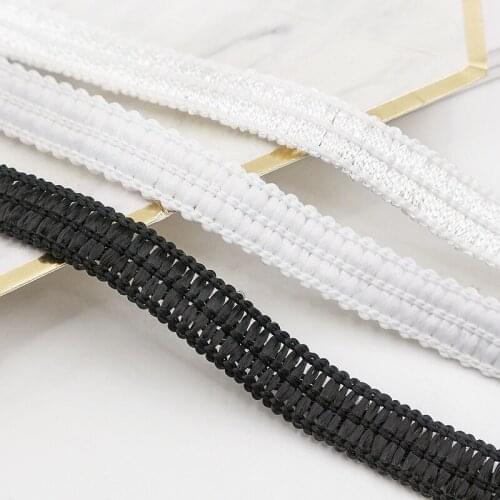 1 Yards 91cm Latest High Quality Ribbon Trim Lace Fabric 1CM Guipure Black White Lace Sewing Trimmings For Dresses encajes P06
