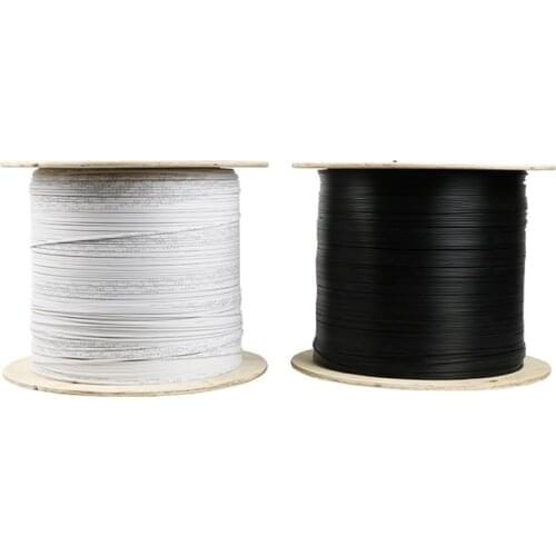 1000m/roll Single core single-mode outdoor FTTH fiber optic Drop Wire Cable LSZH sheath G657A FTTH outdoor Fiber Optic Cable