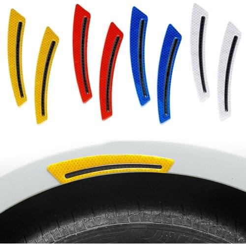2Pcs Car Safety Warning Sticker Mark Car Reflective Stickers Tape Reflective Strips Exterior Signal Auto Truck Car Accessories