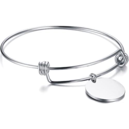 2021 Fashion Simple Style Stainless Steel MaterialSmall Round Brand Adjustable Length Temperament Bracelet Suitable For Women