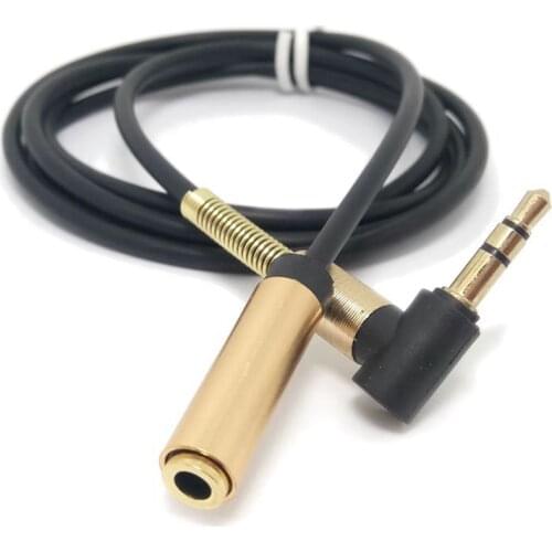 3.5mm Jack Male to Male HIFI Universal Stereo Audio Cable with 90 Degree Angle Car Aux Audio Cable