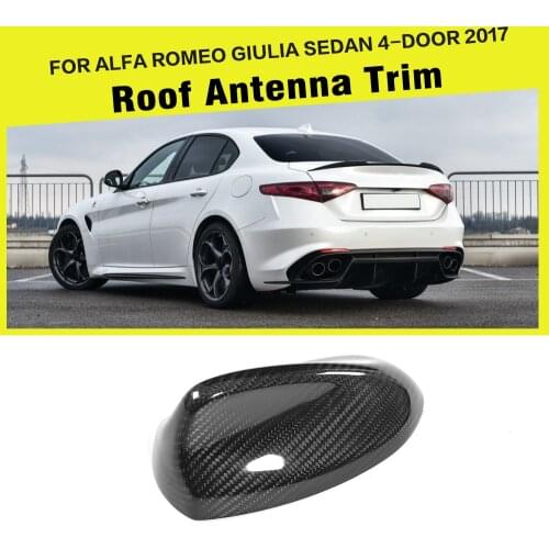 Carbon Fiber Car Styling Auto Roof Antenna Exterior Trim Car Sticker for Alfa Romeo Giulia 4-Door 2017