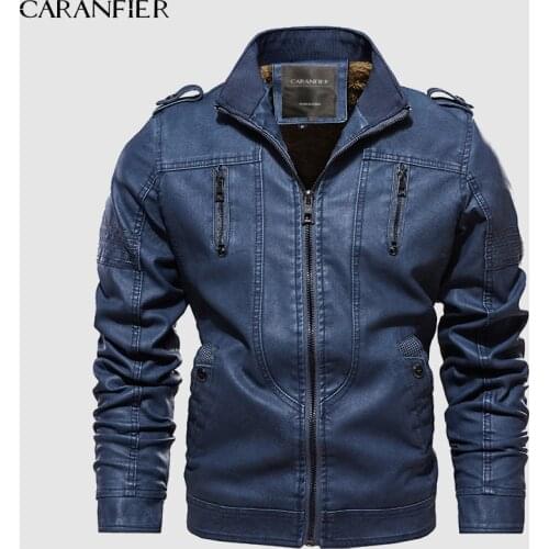 CARANFIER 2019 New Brand Leather Jacket High Quality Motorcycle Mens Leather Jackets Coats Men Jaqueta De Couro Masculina 4xL