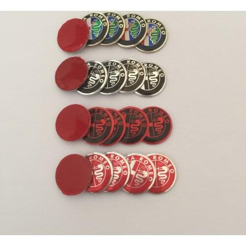 10pcs 14mm ALFA ROMEO Car Remote Key Fob Emblem Badge Radio button Sticker for Mito 147 156 159 166 Giulietta Spider GT