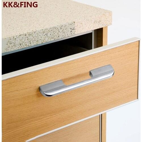 KK&FING Zinc Alloy Extended Wardrobe Cabinet Handles Drawer Knobs Chrome Kitchen Cabinet Knob Furniture Door Hardware