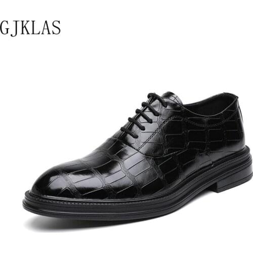 Wedding Dress Business Leather Shoes Men Classic Office Shoe Black Brown Men Shoes for Suits Classy Oxford Formal Shoes Man