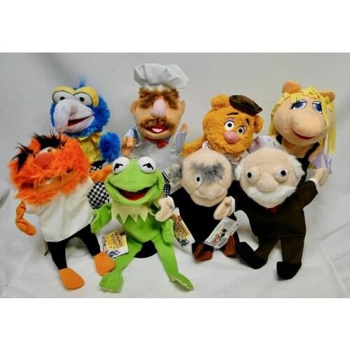 The Muppets Puppet Kermit Frog Fozzie Bear Swedish Chef Miss Piggy Gonzo WALDORF Plush Stuffed 28cm Hand Puppets Baby Kids Toys