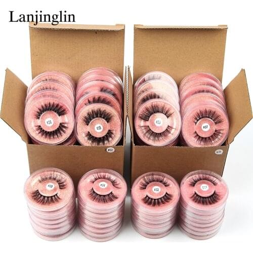 Wholesale Mink Eyelashes 4/10/100 Pairs 3d Mink Lashes Natural False Eyelashes Fake Makeup Tool Extension False Lashes In Bulk