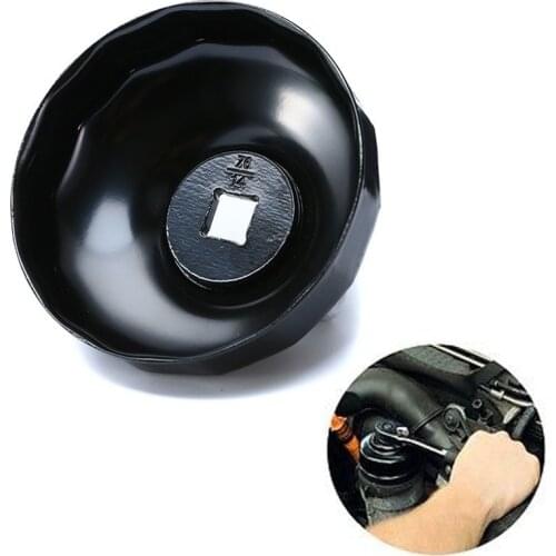 1pc New Black Steel 76mm 14 Flutes Car Oil Filter Cap Type Wrench Cap Wrench Remover Tool for Toyota Prius Corolla Camry Lexus