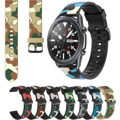 For Samsung Galaxy Watch 3 41mm 45mm 46mm 42mm Active 2 Gear S3 Frontier Band 22mmSilicone Strap Bands for Huawei Watch GT 2