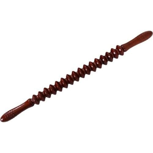 Manual Wooden Fascia Massage Roller Trigger Points for Release Cellulite Sore Muscle Blasting Massage Tools(Red)