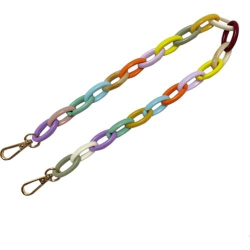 New 60-120cm Detachable Bag Strap Acrylic Resin Handbag Chain Strap Women Fish Bone Shoulder Strap Plastic Bags Accessories