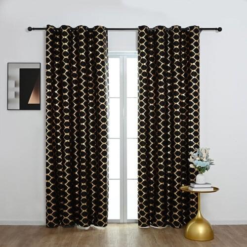 Silver Blackout Curtain for Bedroom Gold Shiny Kids Children Nursery New Home Decor Window Treatment Drapes