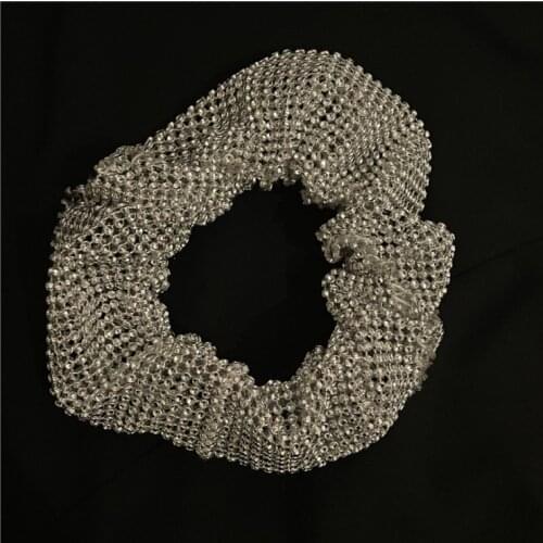 Rhinestone Shining Full Rhinestone elastic hair bands Fat Intestine Hair Accessories Metal Irregular Geometric Hairpin