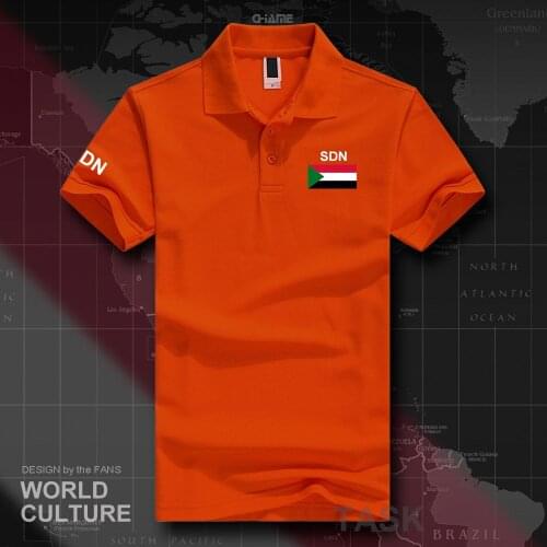 North Sudan Sudanese polo shirts men short sleeve white brands printed for country 2017 cotton nation team flag Africa SDN Islam