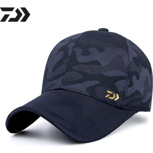 Daiwa Men and Women Fishing Breathable Sun Hat Summer Outdoor Sports Fashion I Tie-dye Baseball Cap Cycling Windshield Visor
