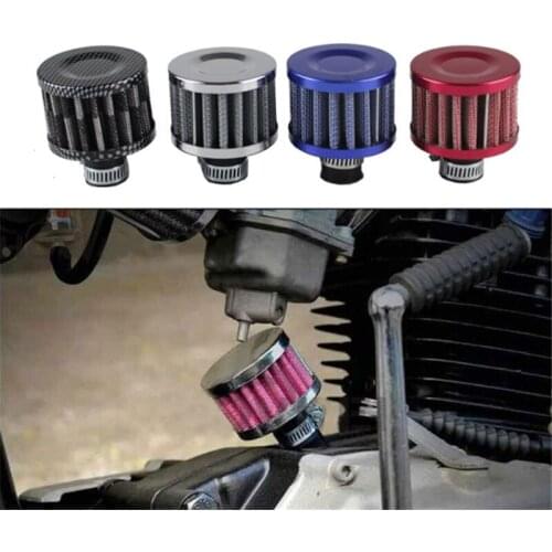 Universal Interface Motorcycle Air Filters 12mm Car Cone Cold Air Intake Filter Turbo Vent Crankcase Breather Interior Parts