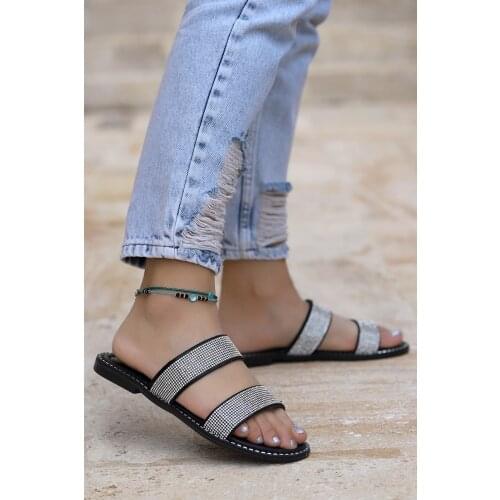 Woggo Pnt 335028 Cubic Zirconia Comfortable Casual Women 'S slippers Womens Slippers Woman slippers