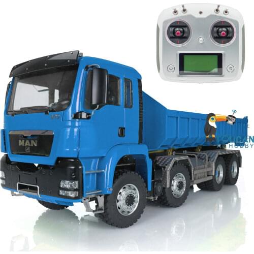 1/14 Sale LESU MAN TGS 8*8 Dumper Truck RC Hydraulic Lifting Roll On/Off With Painting Radio Light and Sound THZH0344-SMT2