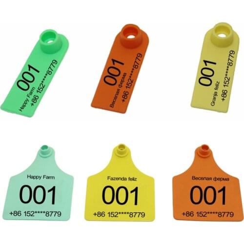 DIY Custom Sheep Ear Tag Laser Printing Names Telephone Number LOGO Pig Cattle Rabbit Farm Animal Ear Tag