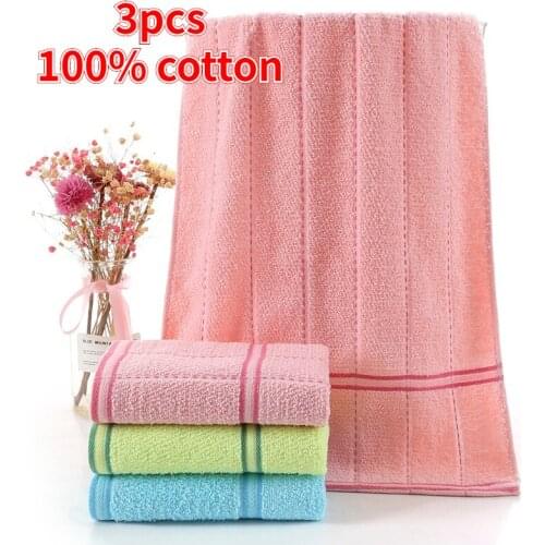 3pcs 100% cotton towel wholesale 33x73cm weak twist yarn, soft and skin-friendly, fast water absorption cleaning towels bathroom