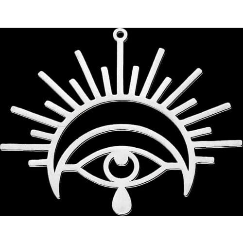 5pcs/lot 100% Stainless Steel Eye of the Sun DIY Earring Pendant Charm Wholesale Top Quality Pendants