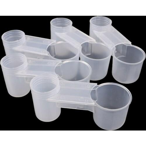 5pcs Plastic Double Water Fountain For Pigeons, Parrots And Mugs, Automatic Water Fountain For Birds