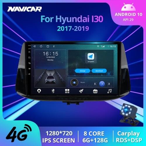 2 Din Android 10.0 Car Radio For Hyundai I30 2017 2018 2019 GPS Navigation Stereo Receiver Auto Radio Car Multimedia Player IGO