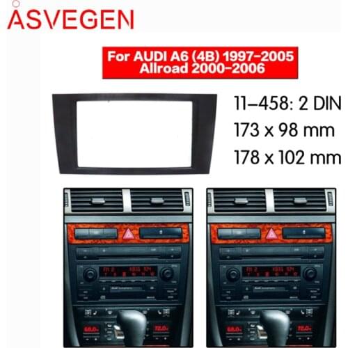 Car Fascia Frame For AUDI A6 1997-2004 Car dvd Fascias Frame Audio Fitting Adaptor Facia Panel Dashboard