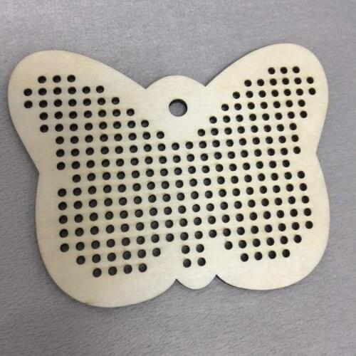 Wood Butterfly Punched For Cross Stitch