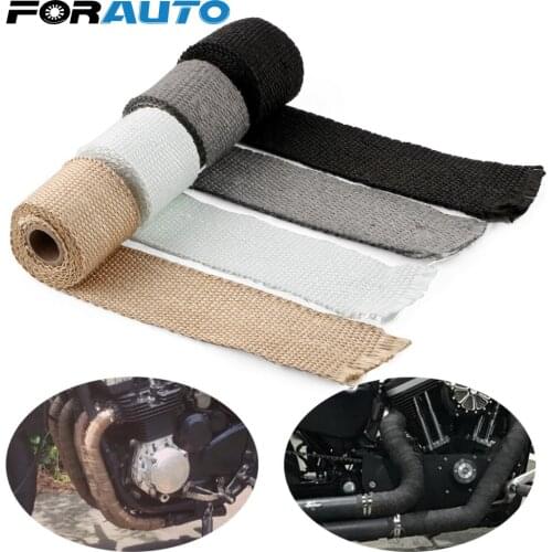 FORAUTO Heat Insulating Wrap Glass Fiber 50mm x 1.5m Insulation Tape Anti-hot Exhaust Header Pipe Tape Motorcycle Accessories