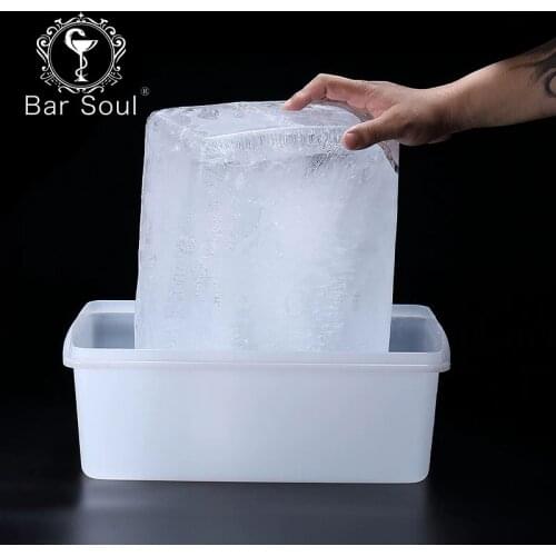 Bar Soul Ice Mold Large Ice Box Ice Block Ice Maker Bright Ice Bartender Tools Bar Tools Food Grade Plastic Durable Box
