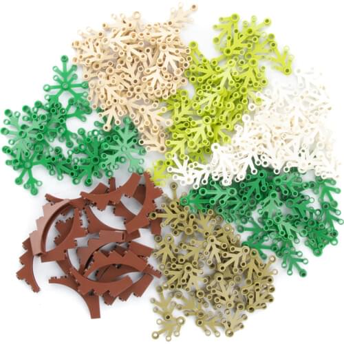 City Plant Accessories Building Blocks Garden Grass Bush Trees Leaf Blocks Bricks Christmas Military Figures Parts Toys