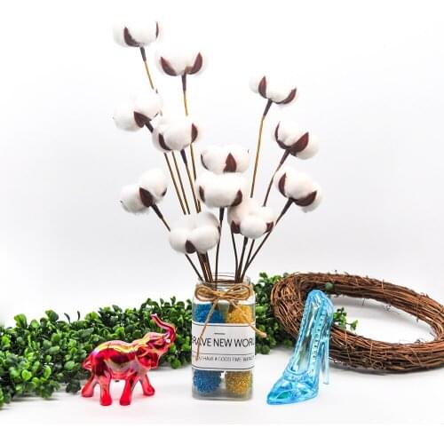 1PCS artificial kapok head dried flower bouquet decoration supplies plant flower DIY home wedding room living room decoration