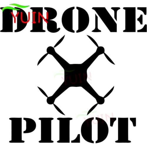 Classic DRONE PILOT Car Sticker Personalized PVC Cars Accessory Rear Windshield Decoration Waterproof Anti-ultraviolet Decal